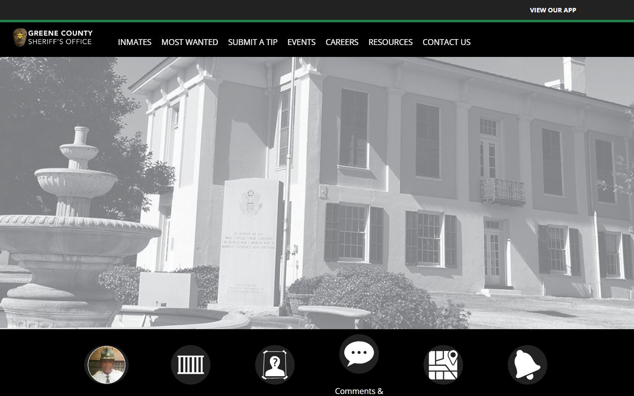 Greene County sheriff inmate records app home screen
